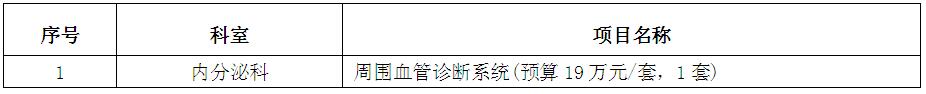 zxyy20180081医疗设备招标公告