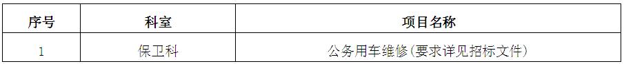 zxyy20190006-1公车定点维修招标公告