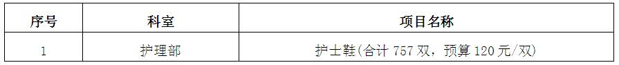 zxyy20190022护士鞋招标公告