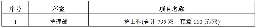 zxyy2020022护士鞋招标公告