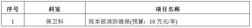 zxyy2020012-1院本部消防维保招标公告