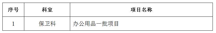 zxyy2020029办公用品一批项目招标公告