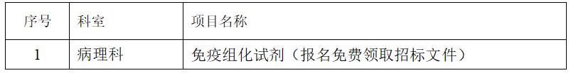 zxyy2020093免疫组化试剂招标公告