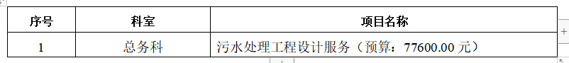 污水处理工程设计服务ZXYY2022020