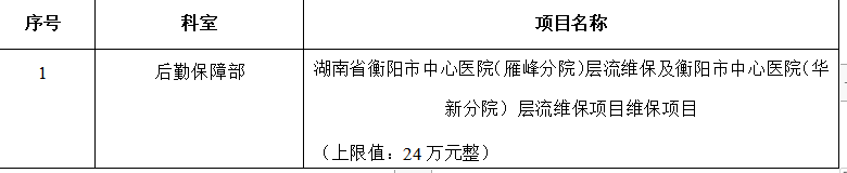 zxyy2022097衡阳市中心医院层流室维保