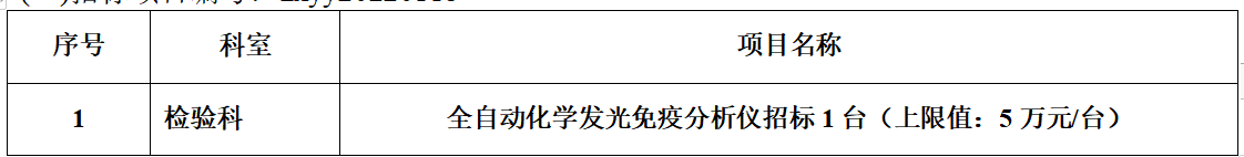 xyy202210118检验科全自动化学发光免疫分析仪招标