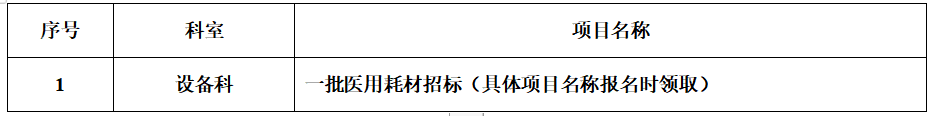 zzxyy2023013一批医用耗材招标
